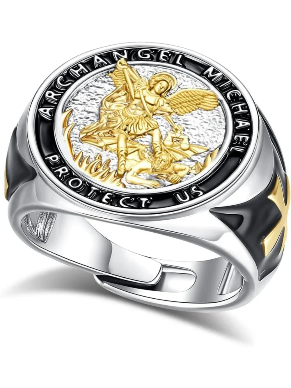 Religious Protection Rings for Men & Women - Spiritual Jewelry, Faith Symbol